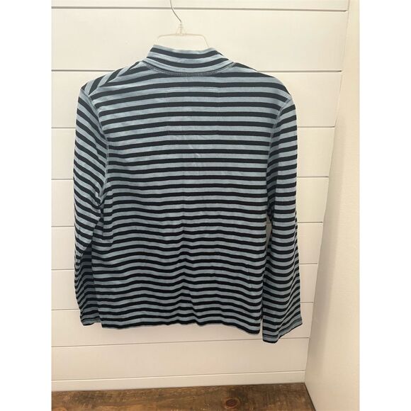 Onque Casuals Women's Striped Zip-Up Sweater Black Size M - Picture 3 of 3